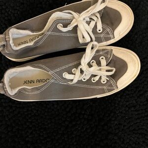 Jenn Ardor Women's Charcoal Canvas Sneakers